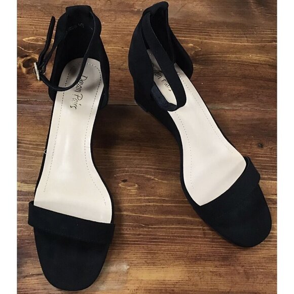 Dream Paris Shoes - Woman’s Dream Paris Ingrid Wedge Black Shoe Size 9
